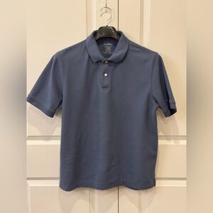 L.L. BEAN Men's Polo Shirt Large Traditional Fit Short Sleeve Slate Blue Cotton